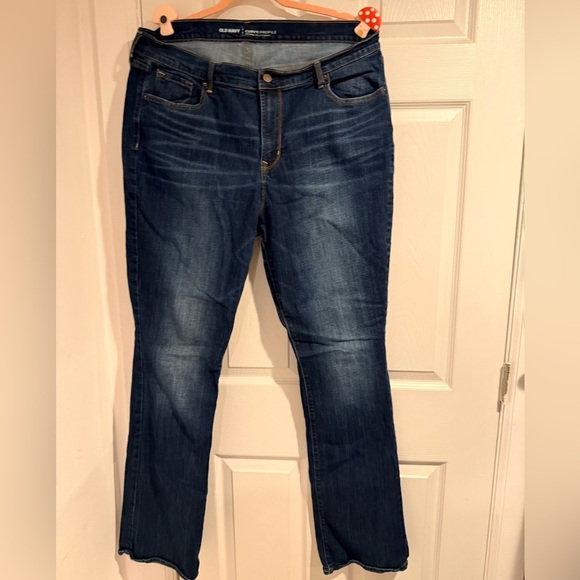 Old Navy Denim - Old Navy Dark Blue Straight Leg Jeans
